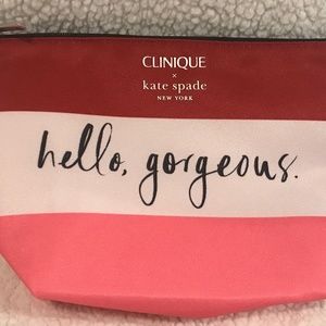 Kate Spade x Clinique Makeup Bag - ‘Hello, Gorgeous” - Bag Only